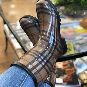 Burberry rain boots
